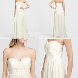Ann Taylor silk strapless wedding dress